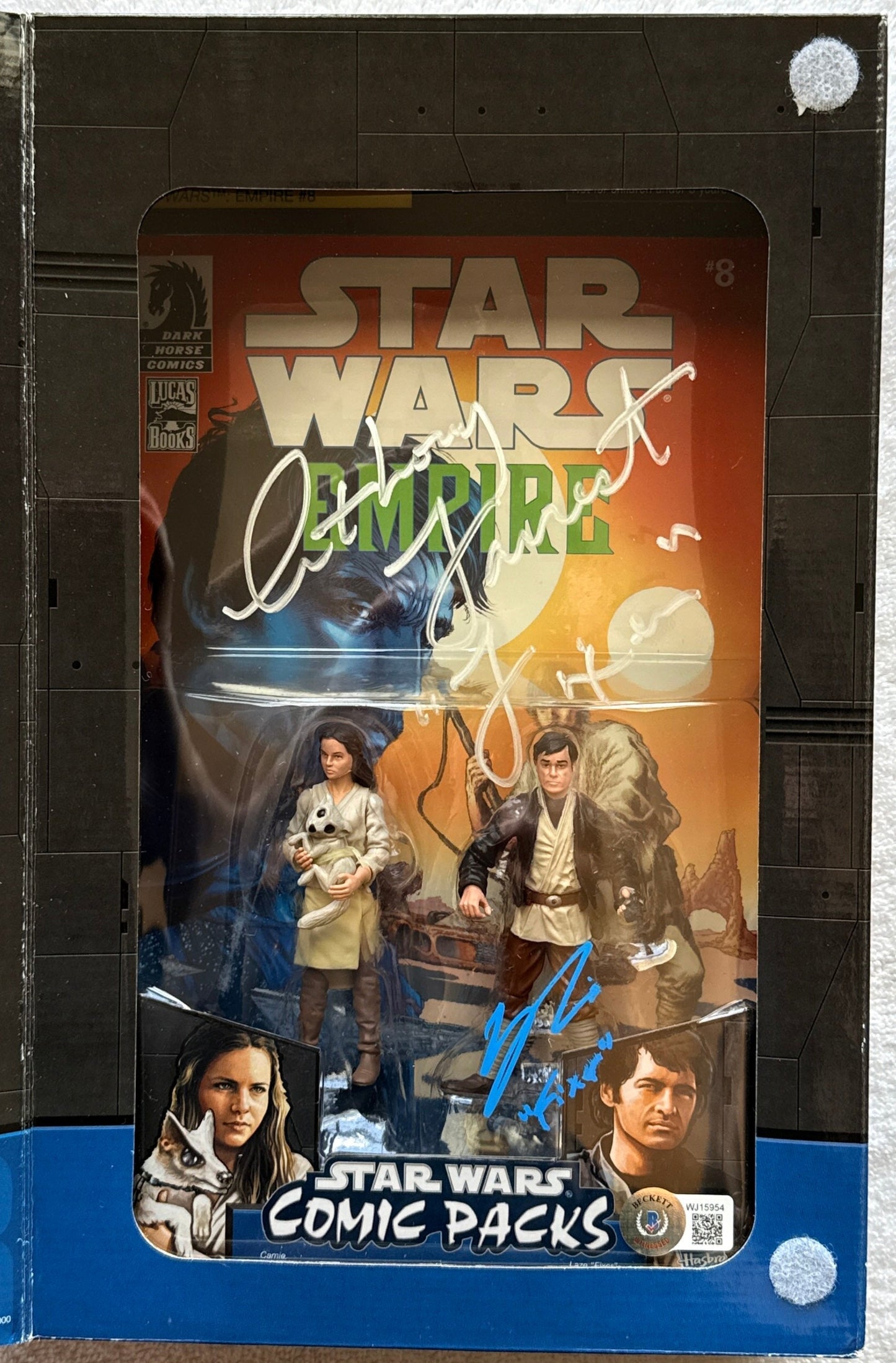 Anthony Forrest & Skyler Bible "Star Wars Empire #8" dual signed action figure set