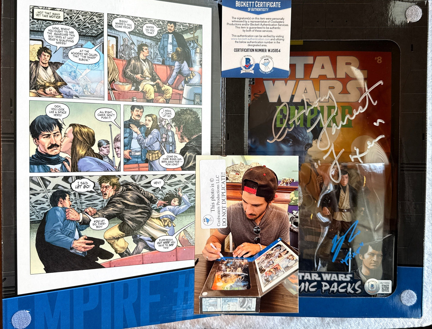 Anthony Forrest & Skyler Bible "Star Wars Empire #8" dual signed action figure set