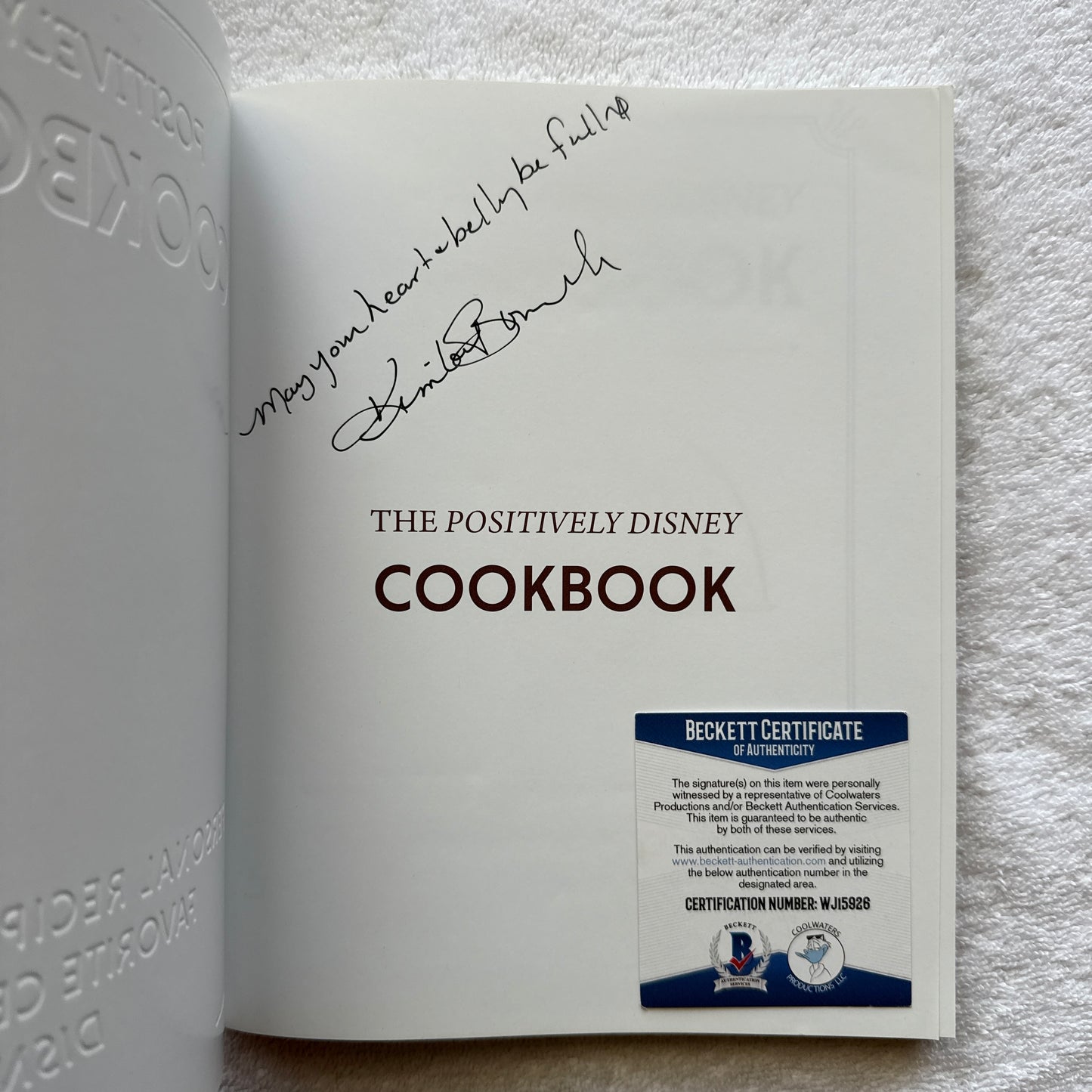 Disney Cookbook signed by the author & 12 celebrities - for charity!