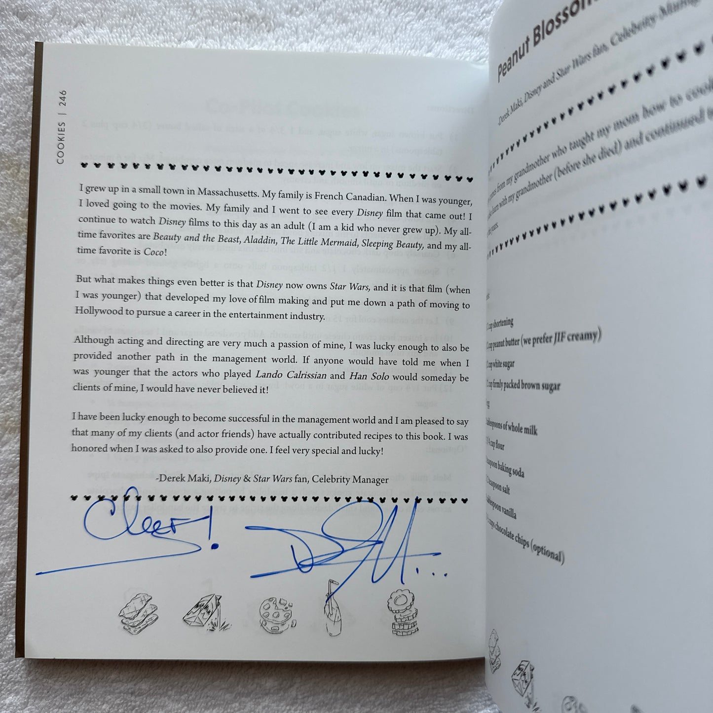 Disney Cookbook signed by the author & 12 celebrities - for charity!