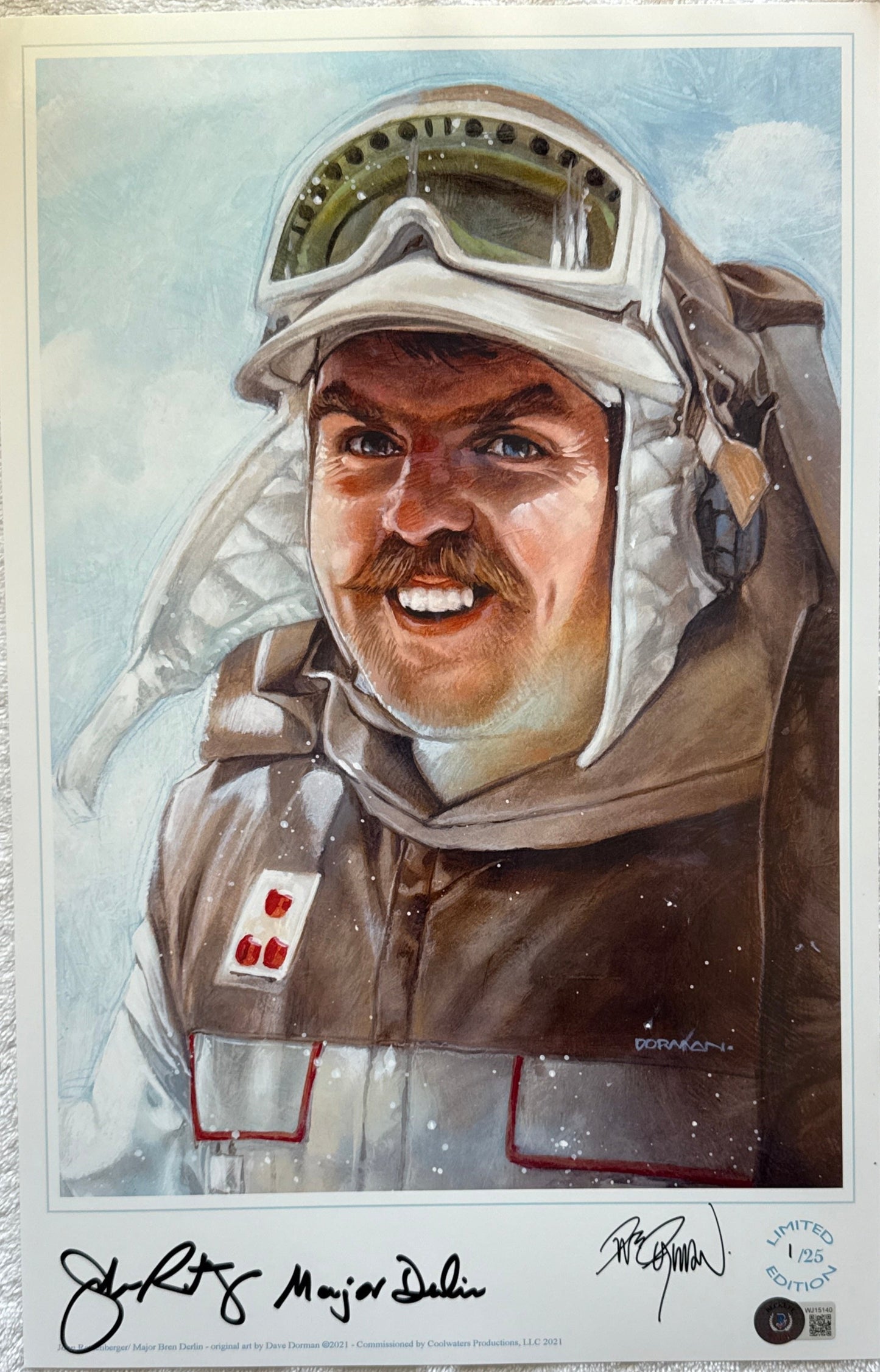 John Ratzenberger & Dave Dorman "Star Wars The Empire Strikes Back" signed 11x17 limited edition art giclee