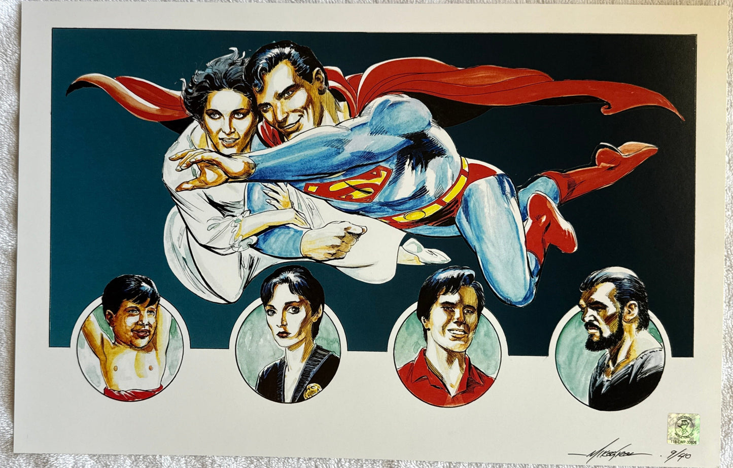 Mike Grell "SUPERMAN The Movie" signed 11x17 art