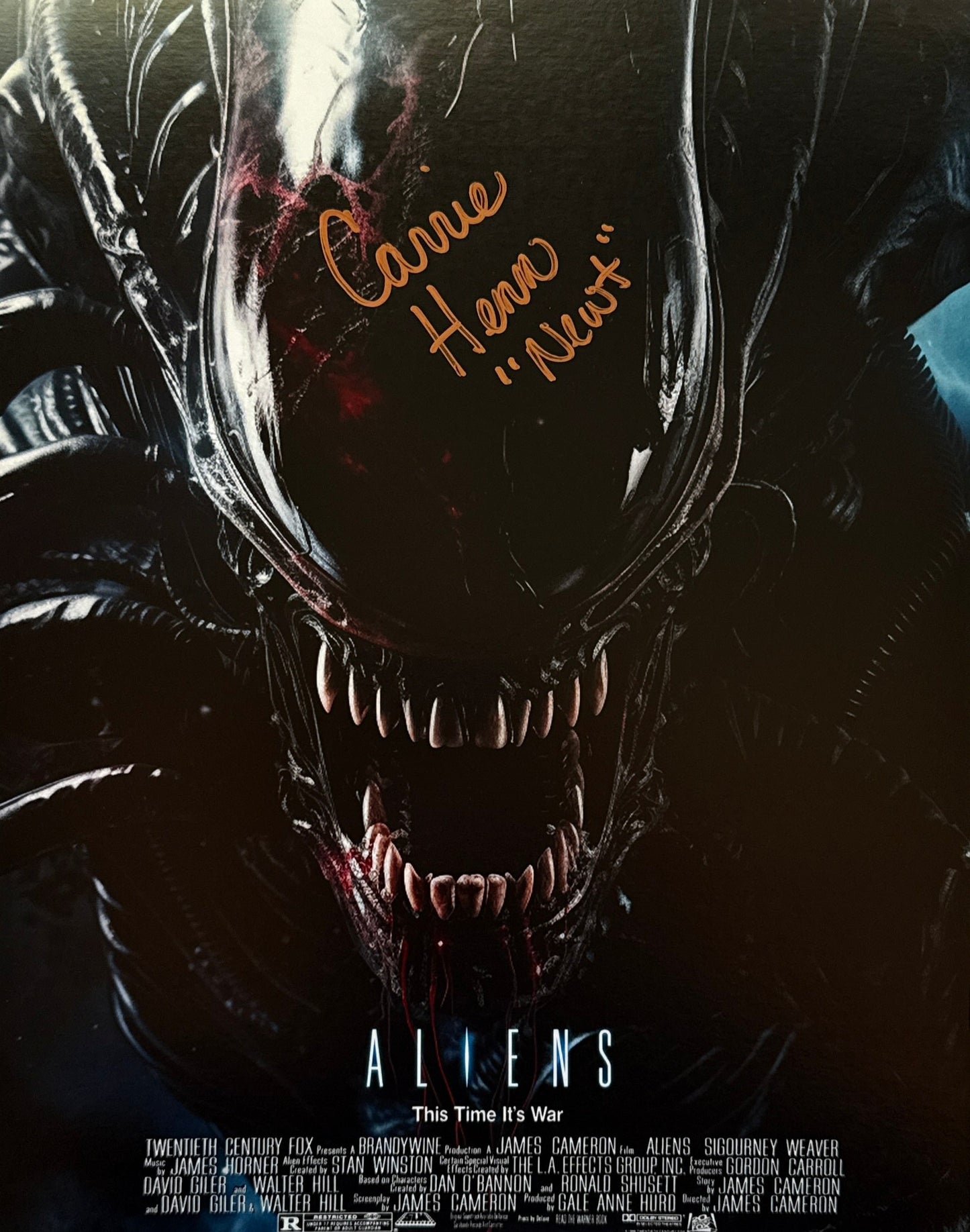 Carrie Henn "ALIENS" signed 11x14 poster