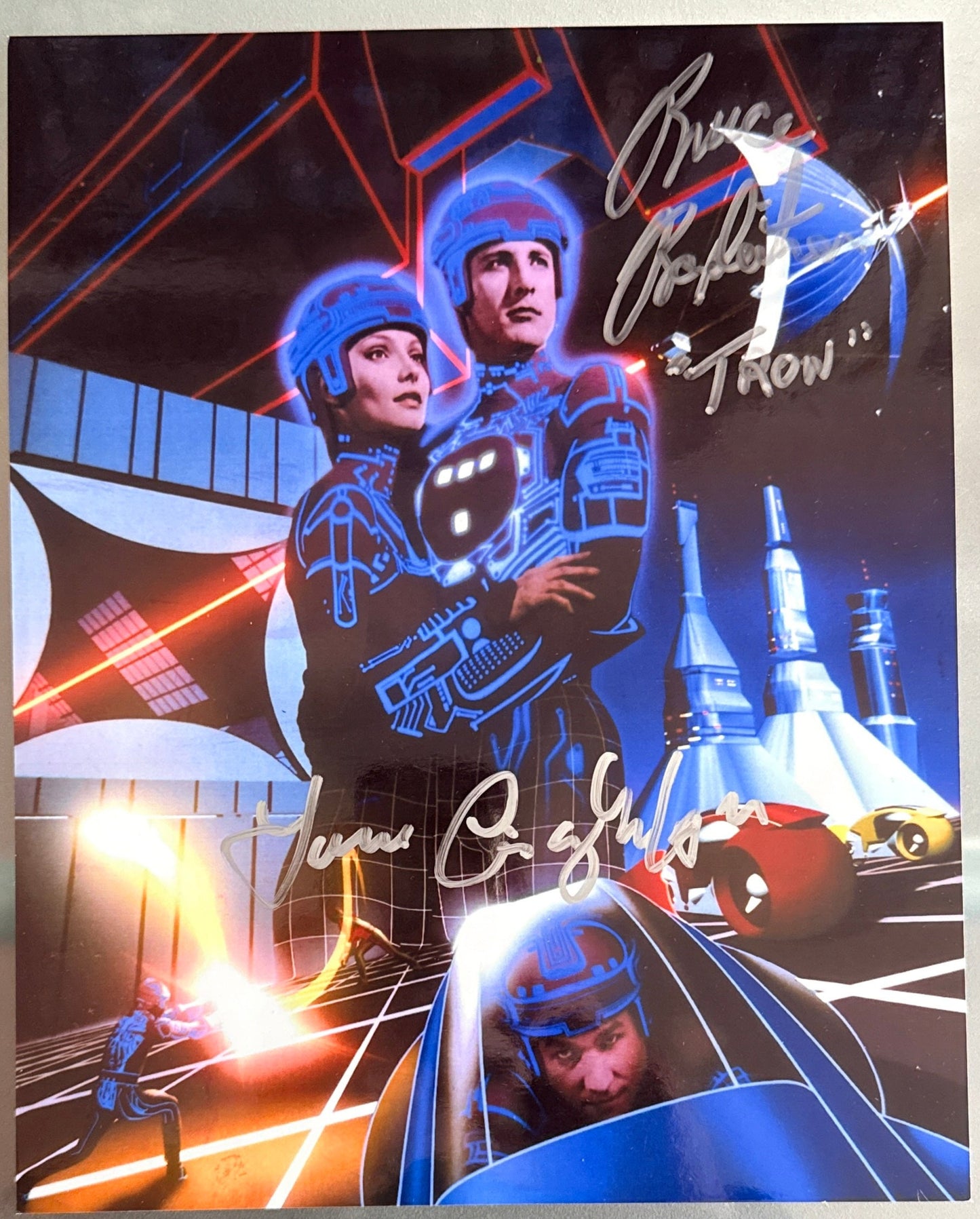 Bruce Boxleitner & Cindy Morgan "TRON" dual signed 8x10 photo