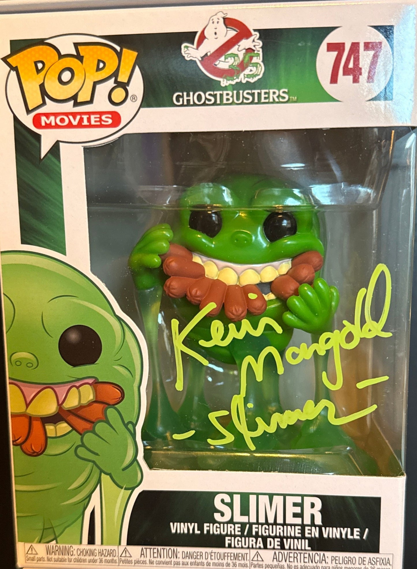 Kevin Mangold "Ghostbusters Slimer" signed Funko POP