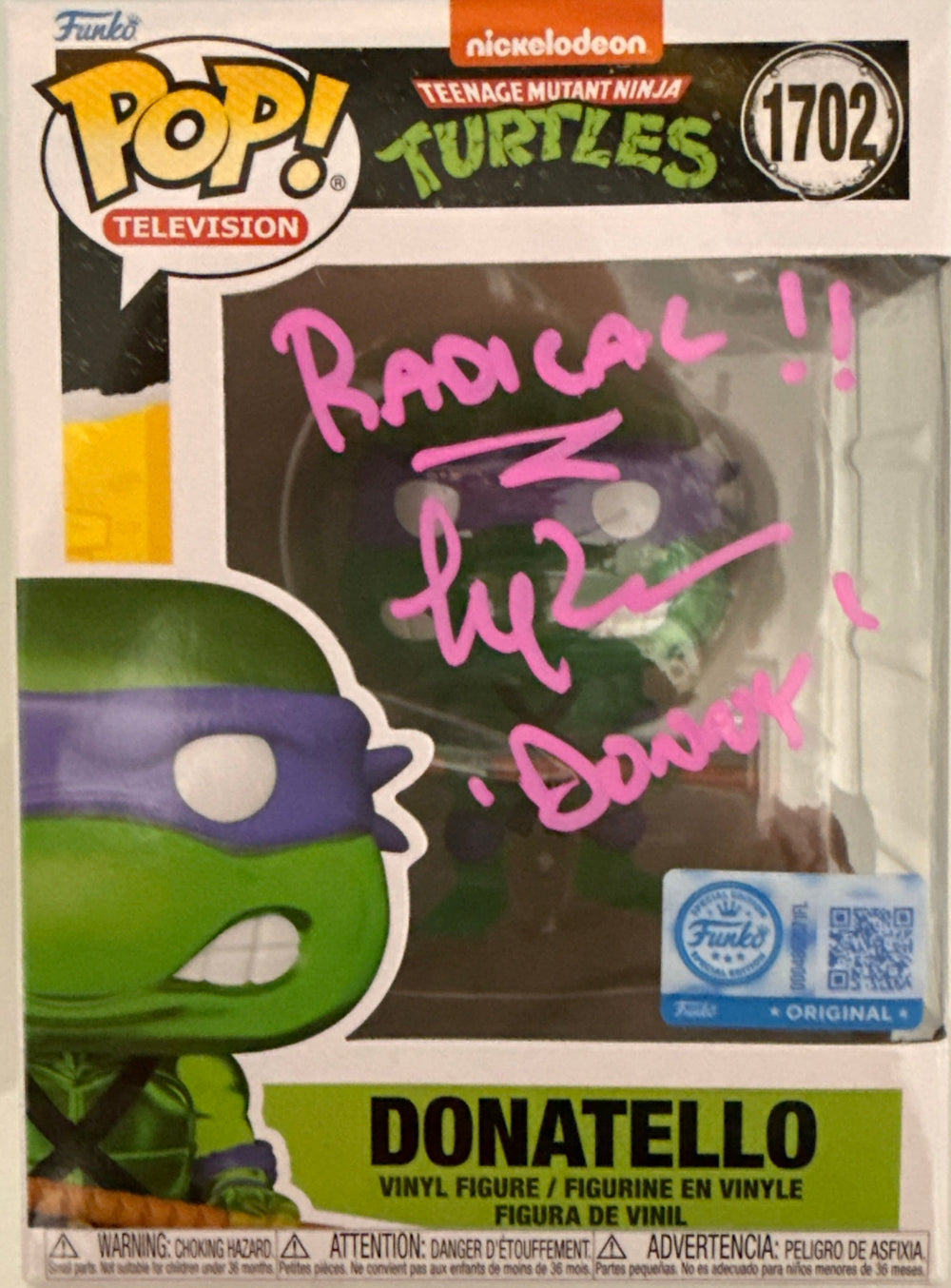 Leif Tilden "Teenage Mutant Ninja Turtles" signed Funko POP #1702