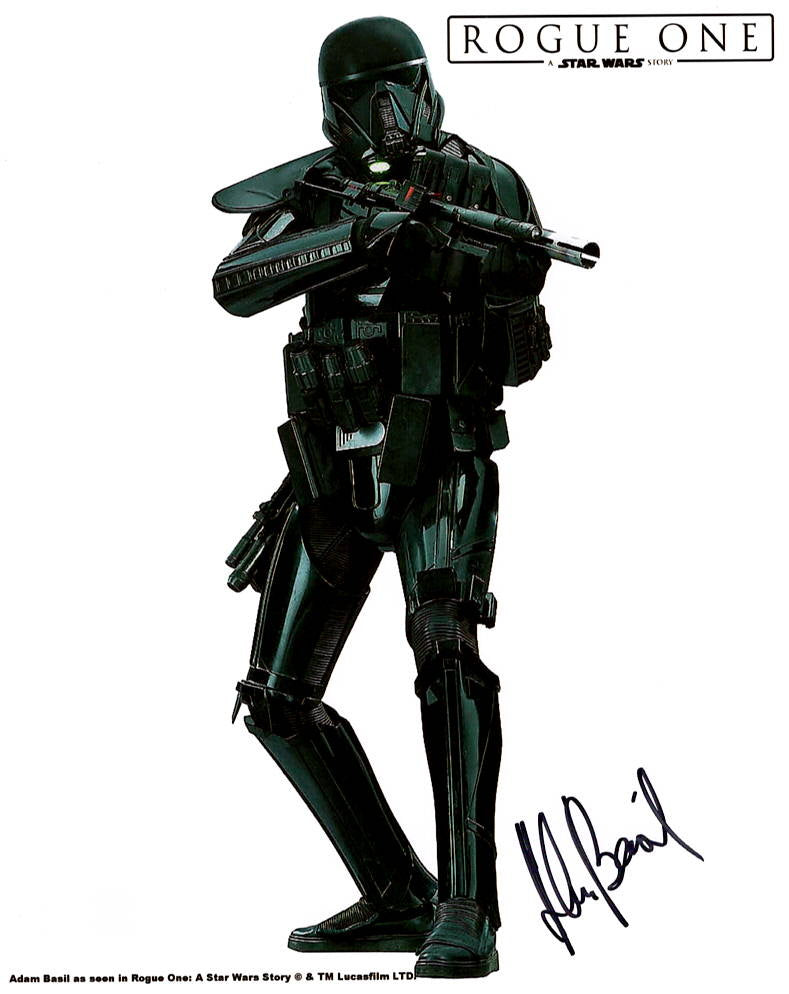 Adam Basil "Rogue One A Star Wars Story" signed 8x10 photo