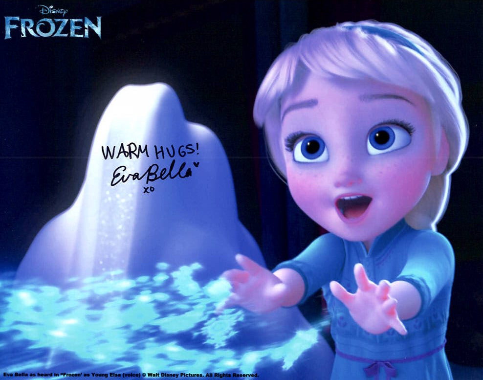 Eva Bella "Frozen" signed 8x10 photo