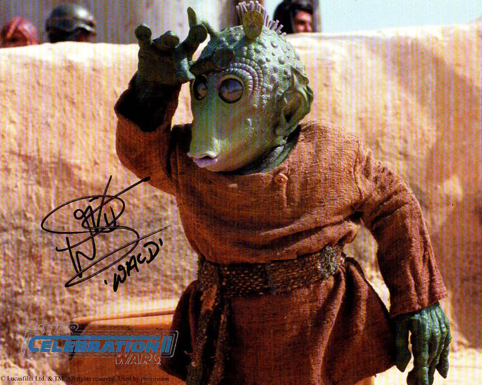 Warwick Davis "Star Wars Episode I The Phantom Menace" signed 8x10 photo