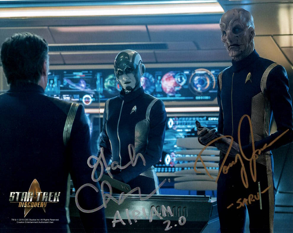 Doug Jones & Hannah Cheesman "Star Trek Discovery" dual signed 8x10 photo