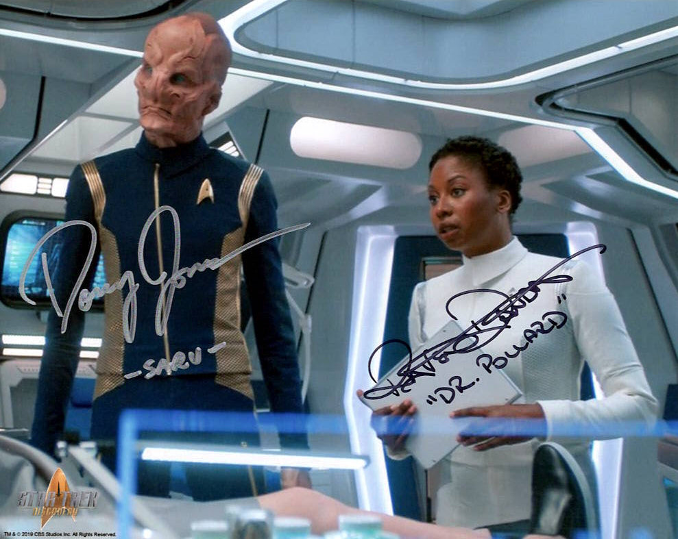 Doug Jones & Raven Dauda "Star Trek Discovery" dual signed 8x10 photo