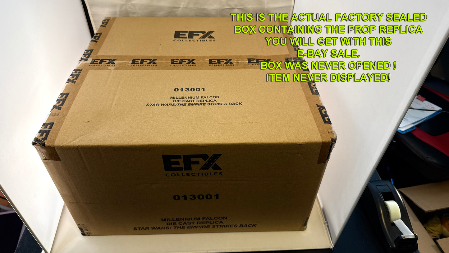 Harrison Ford & Billy Dee Williams Millennium Falcon "Star Wars The Empire Strikes Back" signed limited edition prop replica from EFX Collectibles
