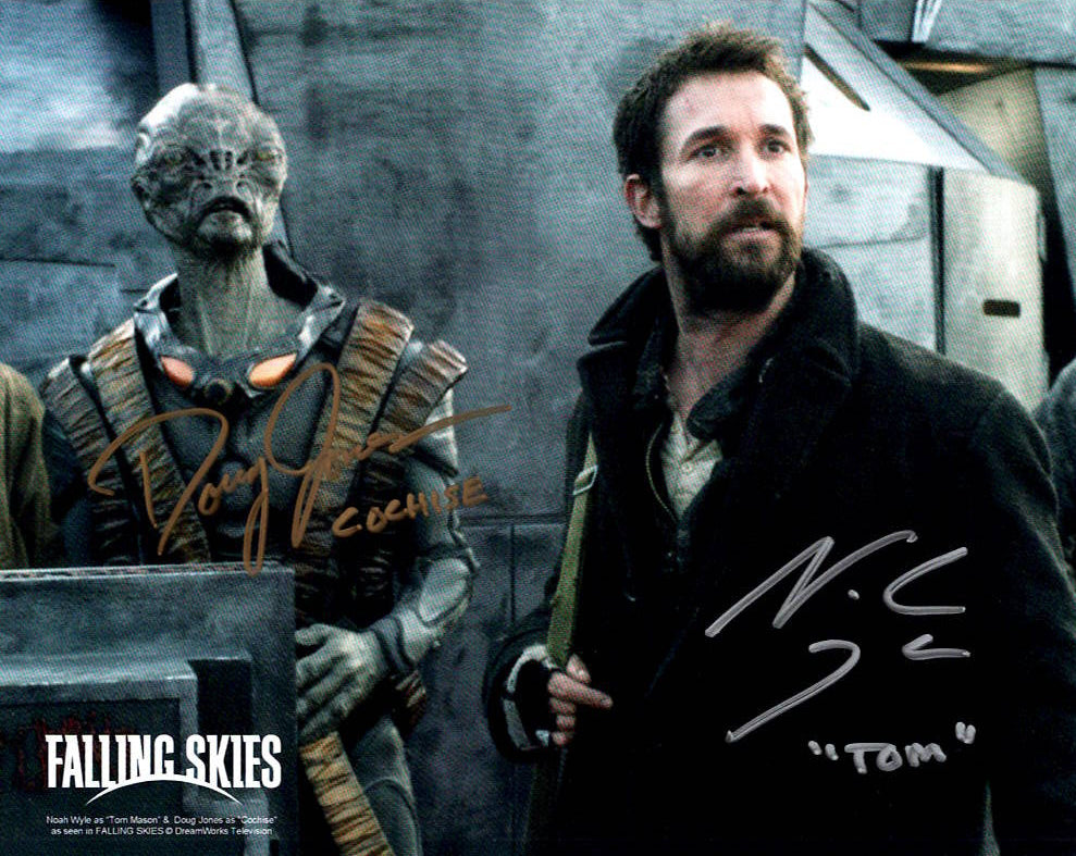 Doug Jones & Noah Wyle "Falling Skies" dual signed 8x10 photo