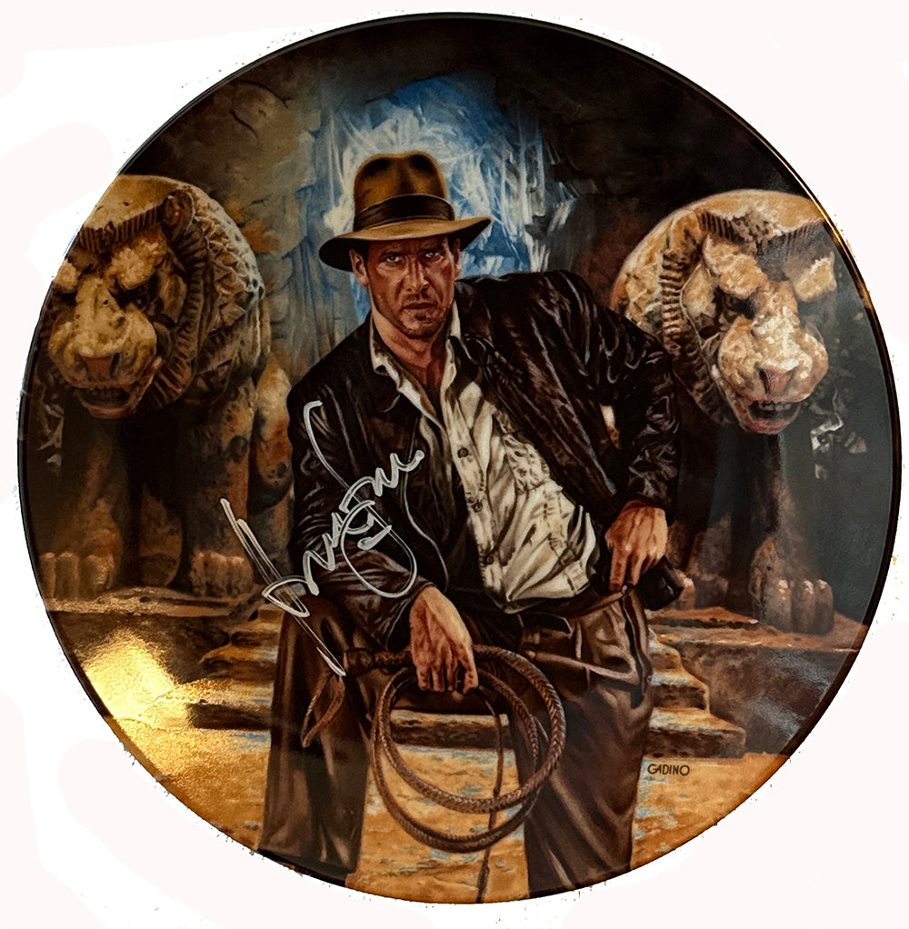 Harrison Ford "Indiana Jones and the Last Crusade" collector's plate signed