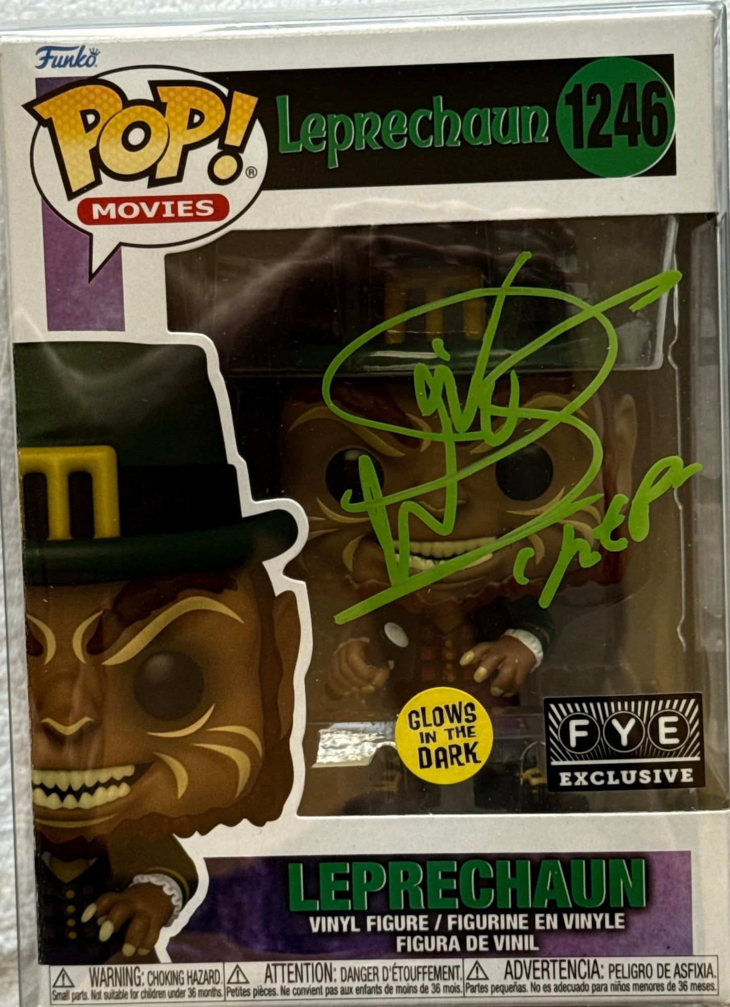 Warwick Davis "Leprechaun" signed Funko POP