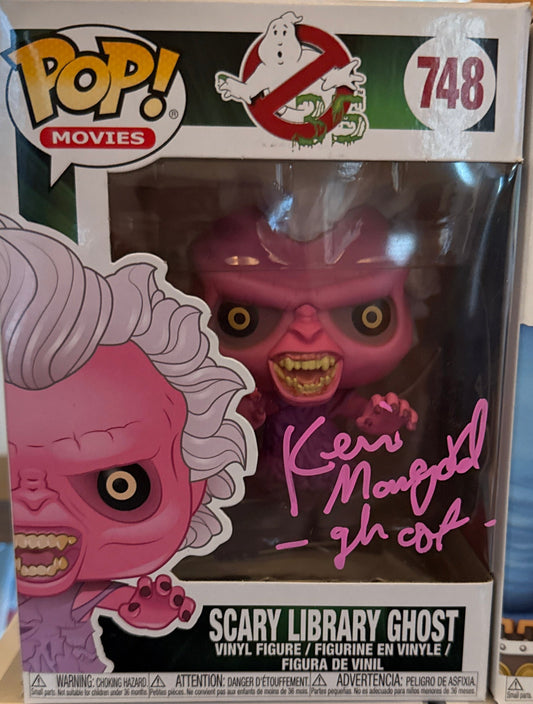 Kevin Mangold "Ghostbusters Scary Library Ghost" signed Funko POP