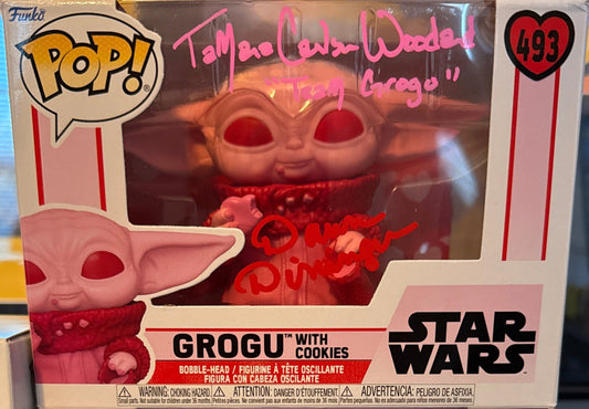 Dawn Dininger & Tamara Carlson Woodard "Star Wars The Mandalorian Grogu" signed Funko POP
