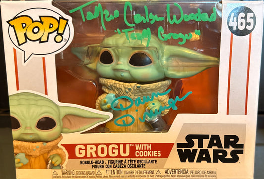 Dawn Dininger & TaMara Carlson Woodard "Star Wars The Mandalorian Grogu" signed Funko POP
