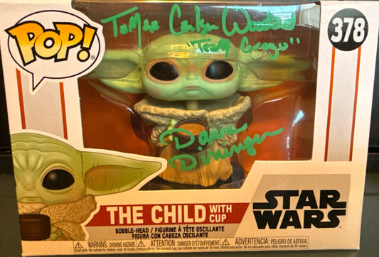Dawn Dininger & TaMara Carlson Woodard "Star Wars The Mandalorian Grogu" signed Funko POP