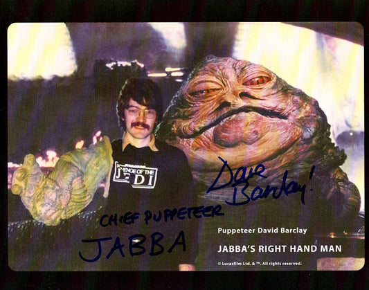 Dave Barclay "Star Wars Return of the Jedi" signed 8x10 photo