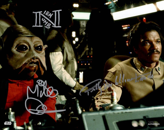 Billy Dee Williams & Mike Quinn "Star Wars Return of the Jedi" dual signed 8x10 photo