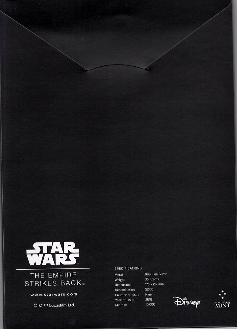 Billy Dee Williams "Star Wars The Empire Strikes Back" signed fine pure silver collectible from New Zealand