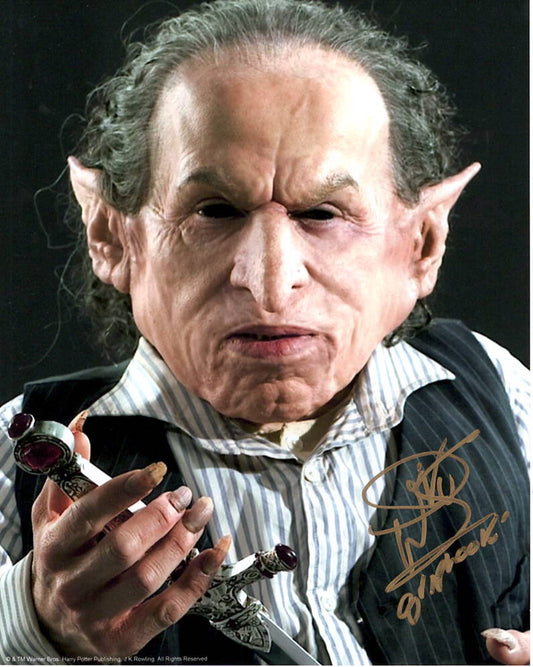 Warwick Davis "Harry Potter" signed 8x10 photo