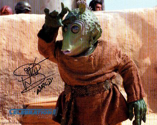 Warwick Davis "Star Wars Episode I The Phantom Menace" signed 8x10 photo