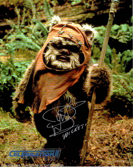Warwick Davis "Star Wars Return of the Jedi" signed 8x10 photo