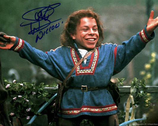 Warwick Davis "Willow" signed 8x10 photo