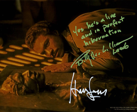 Harrison Ford & Billy Dee Williams "Star Wars The Empire Strikes Back" dual signed 8x10 photo