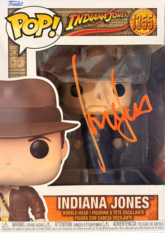 Harrison Ford "Indiana Jones" signed FUNKO POP #1355