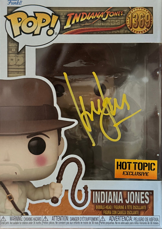 Harrison Ford "Indiana Jones" signed HOT TOPIC Exclusive FUNKO POP #1369