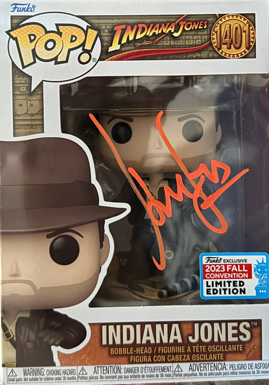 Harrison Ford "Indiana Jones" signed 2023 Fall Convention Limited Edition FUNKO POP #1401