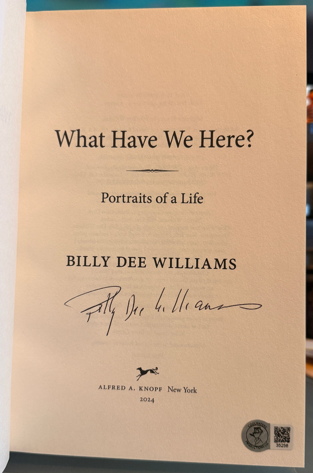 Billy Dee Williams "What Have We Here: Portraits of a Life" signed autobiography with FREE poster