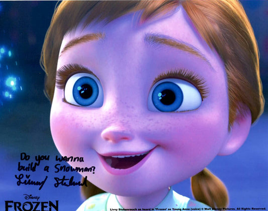 Livvy Stubenrauch "Frozen" signed 8x10 photo