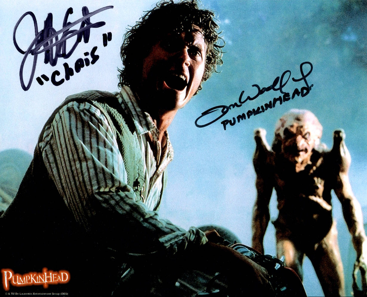 Tom Woodruff Jr. & Jeff East "Pumpkinhead" dual signed 8x10 photo
