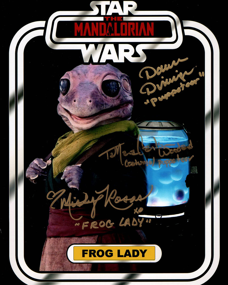 Misty Rosas, Dawn Dininger & Tamara Carlson Woodard "Star Wars The Mandalorian" signed 8x10 photo
