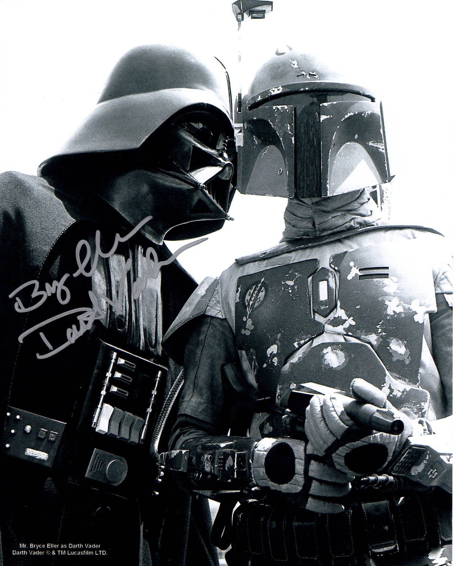 Bryce Eller "Star Wars Darth Vader" signed 8x10 photo