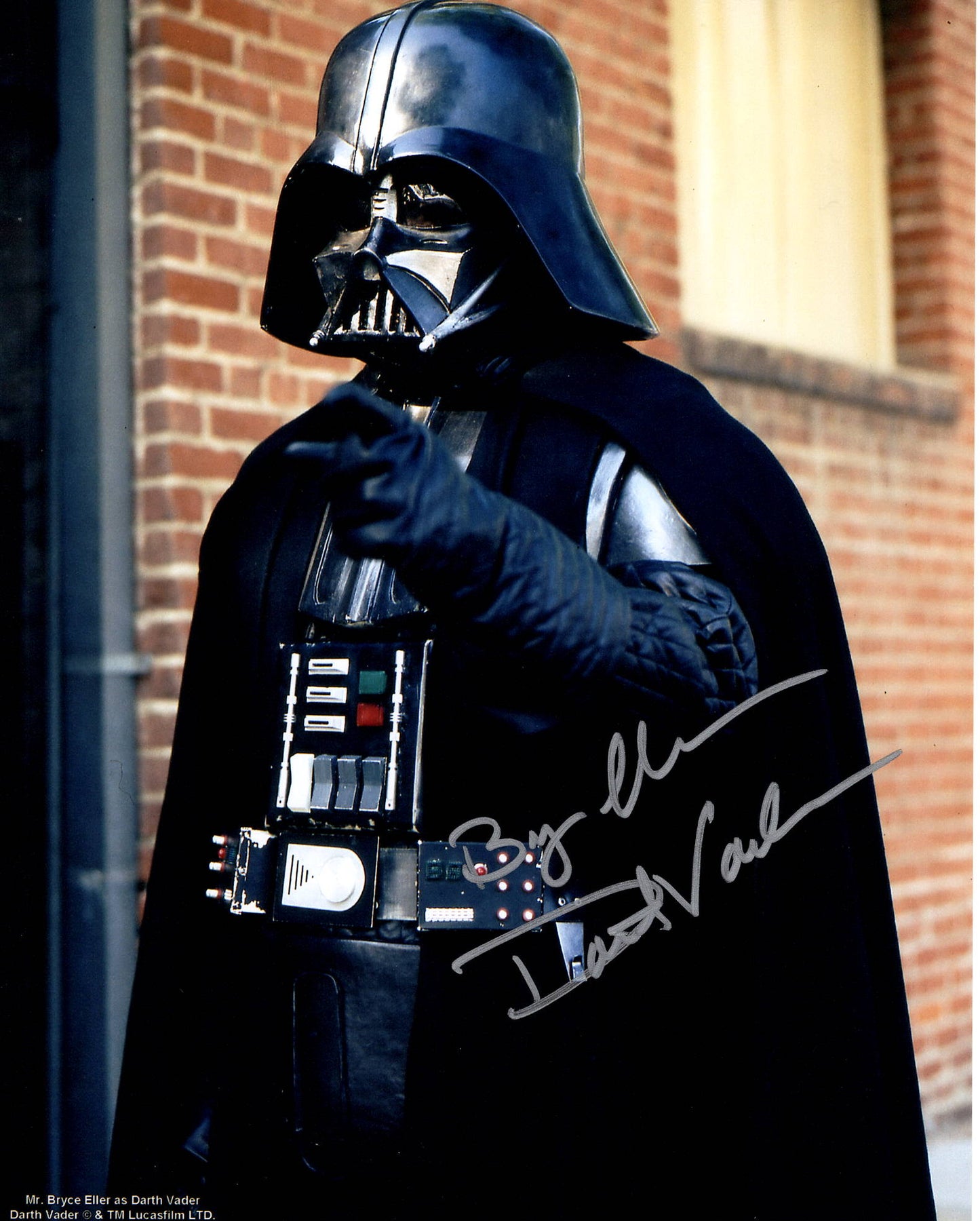 Bryce Eller "Star Wars Darth Vader" signed 8x10 photo