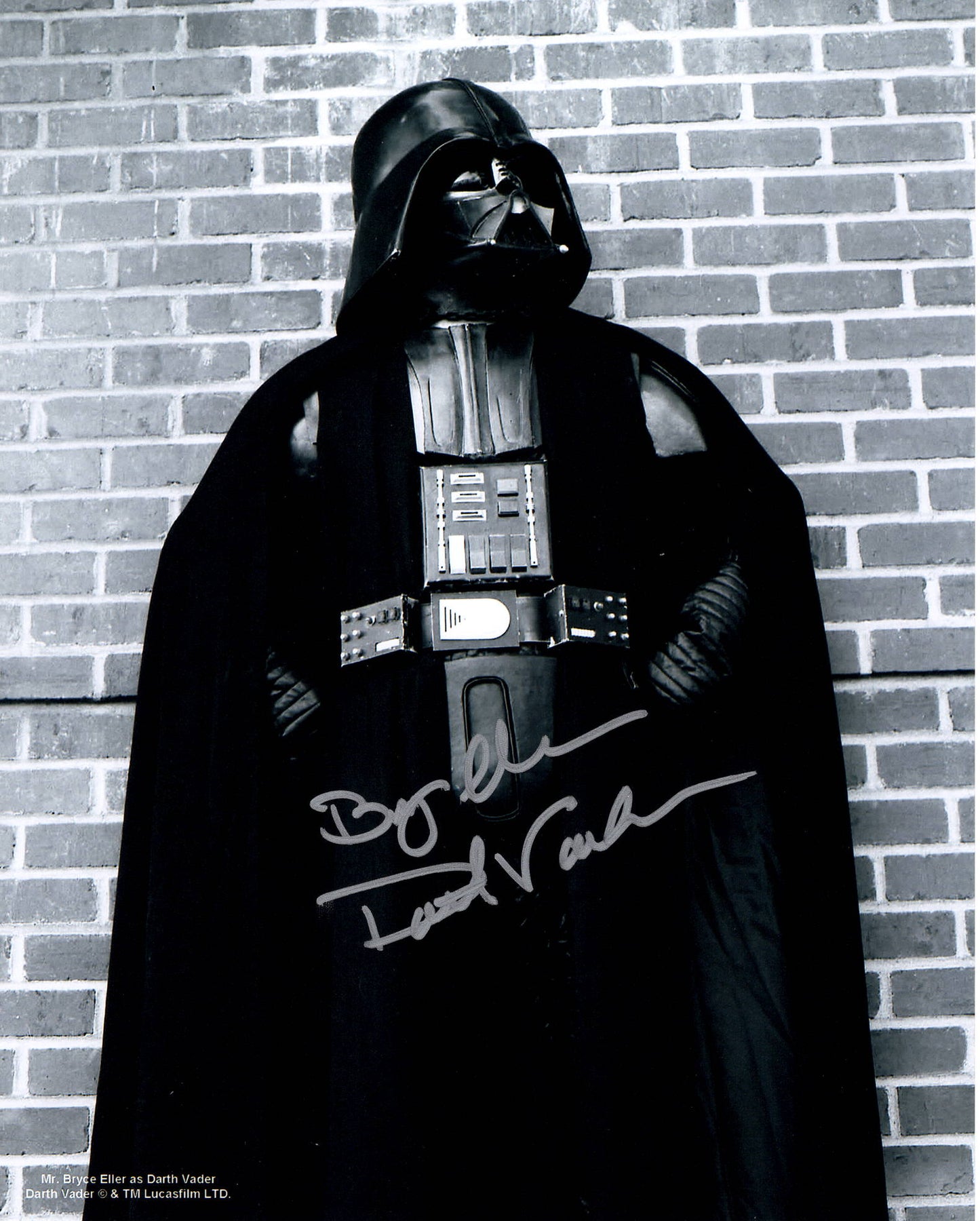 Bryce Eller "Star Wars Darth Vader" signed 8x10 photo