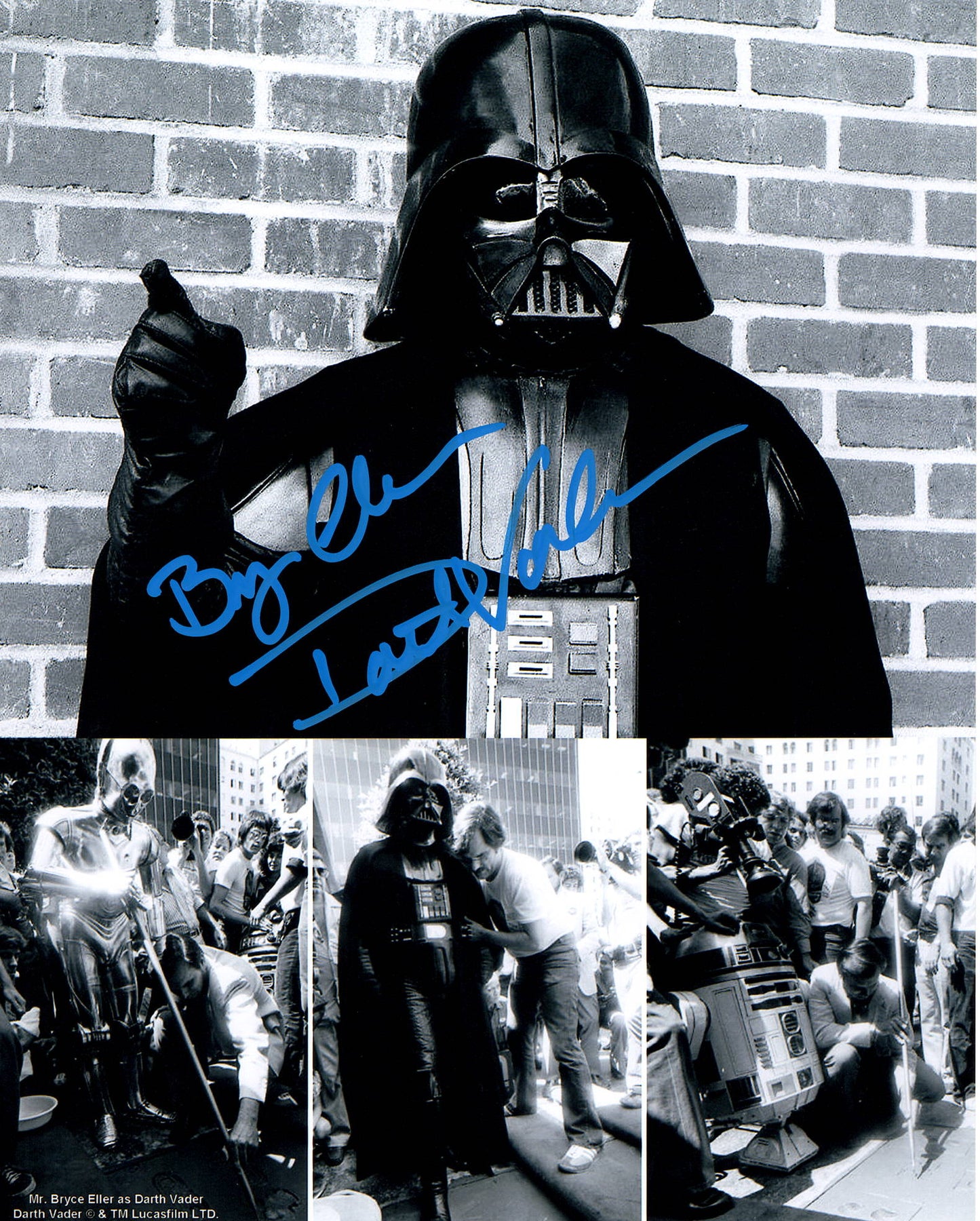Bryce Eller "Star Wars Darth Vader" signed 8x10 photo