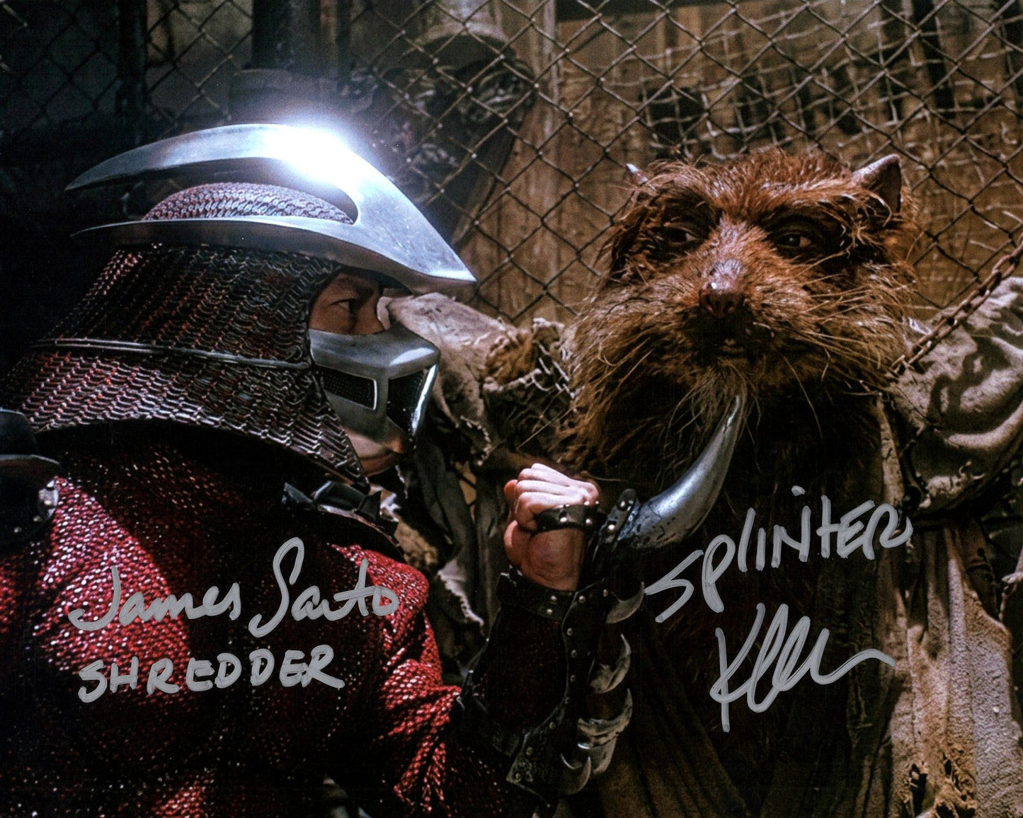 James Saito & Kevin Clash "Teenage Mutant Ninja Turtles" signed 8x10 photo